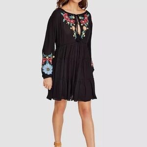 Free People- Spell on You Embroidered Mini Dress